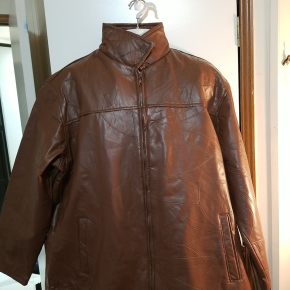 Executive Division Full Zip Leather Jacket w/Liner - Picture 9 of 11